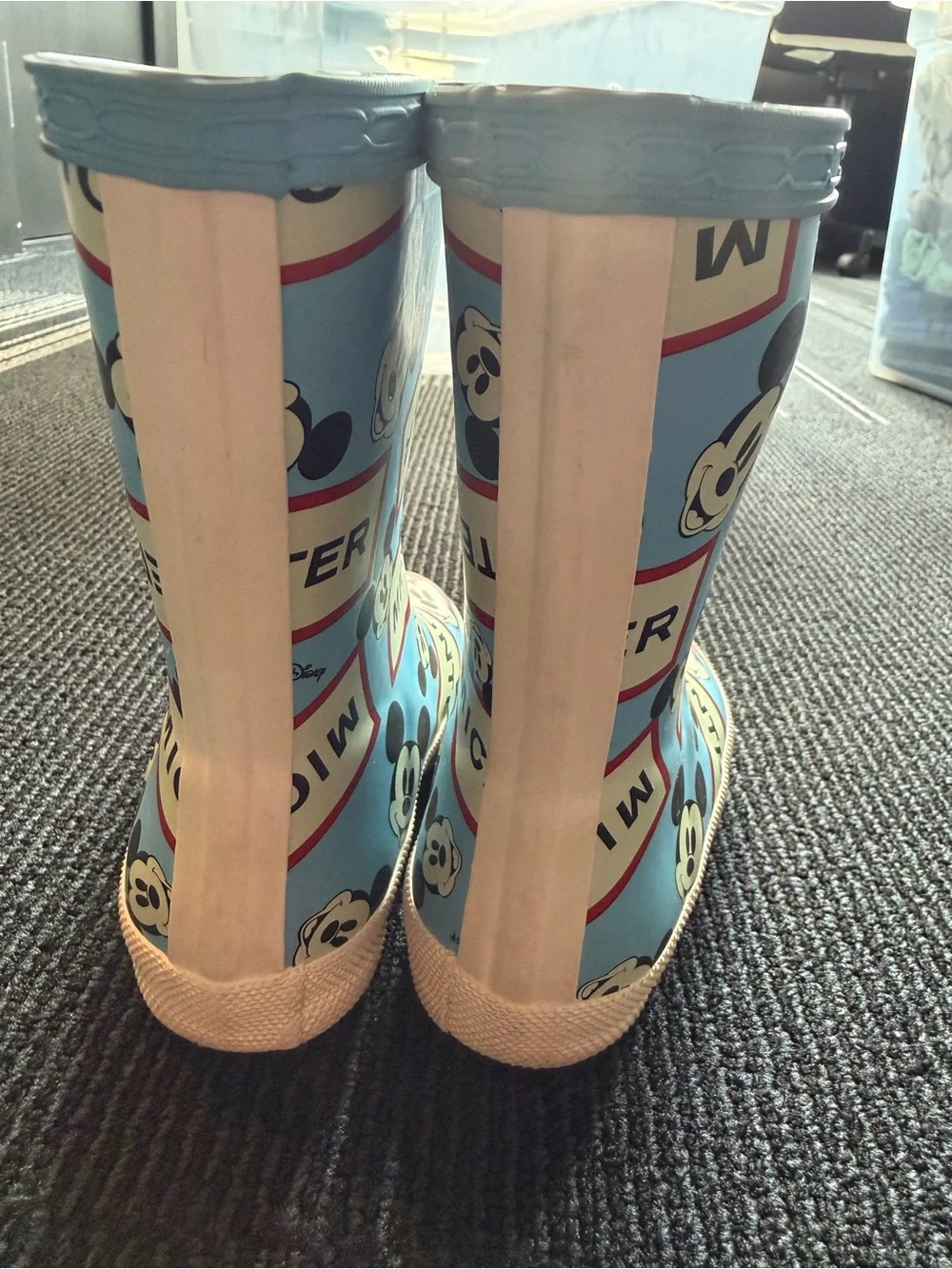 Hunter Light Blue Mickey Mouse Kids Rain Boots: discontinued